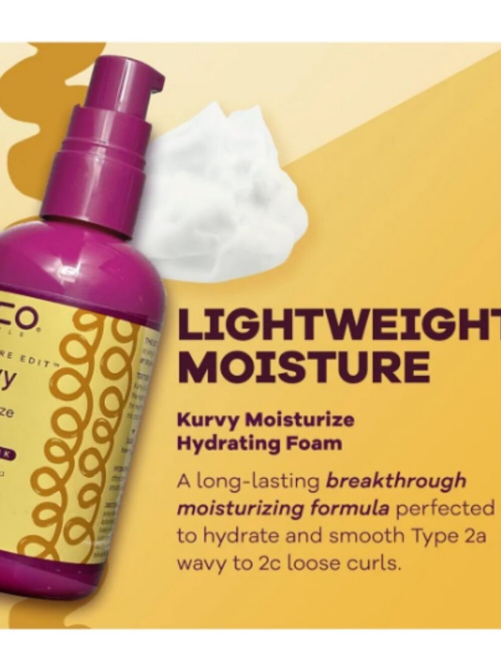 Bundle 3 Pack Lightweight Moisture Kurvy Moisturize Hydrating Foam